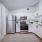 oversized window in spacious kitchen